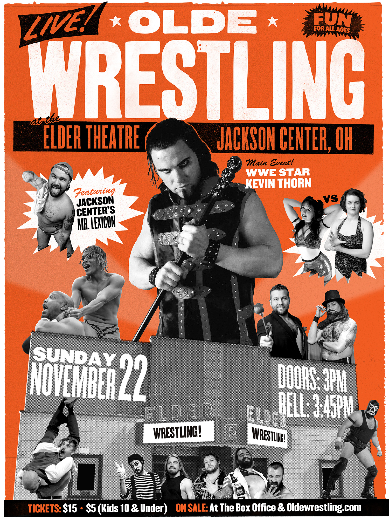 Kevin Thorn in Olde Wrestling on Sunday, November 22nd